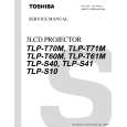 TOSHIBA TLP-S40 Service Manual